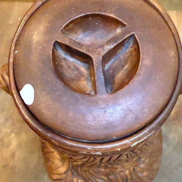 Great American Pottery Company Brown Bear Drummer Vintage Cookie Jar made USA - Picture 6 of 16